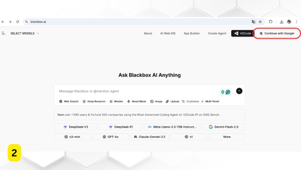 Chọn “Sign in with Google”