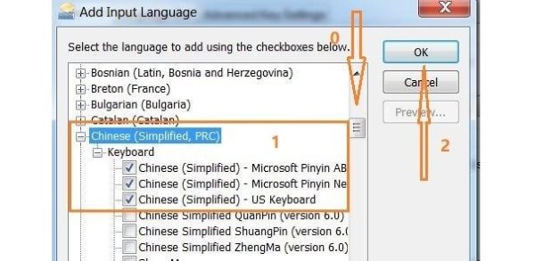 Chọn vào Microsoft Pinyin New Experience Input Style