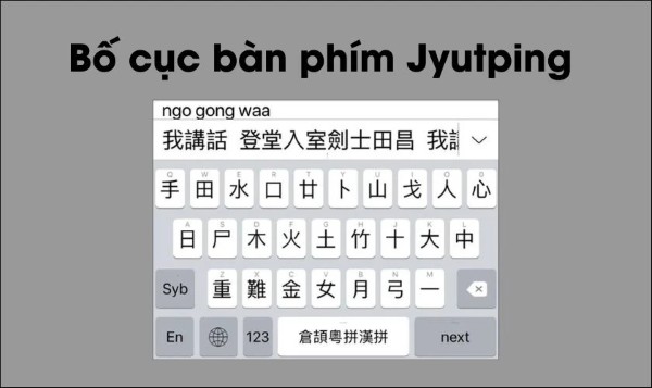Bố cục Jyutping (粵拼/Việt Bính)