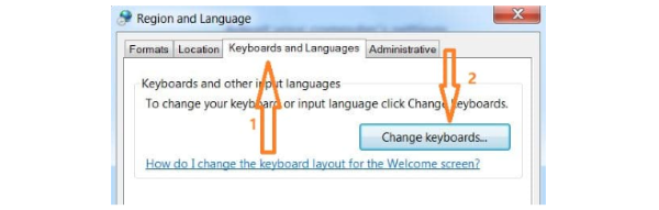 Chọn Change keyboards….