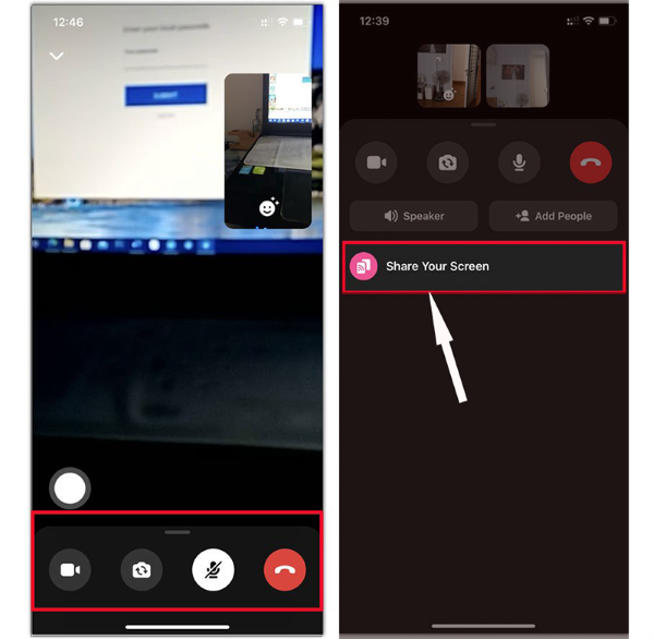Chọn “Chia sẻ màn hình” (hoặc Share Your Screen)