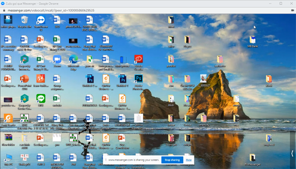 Nhấn Stop Sharing hoặc tắt cuộc gọi video để dừng chia sẻ