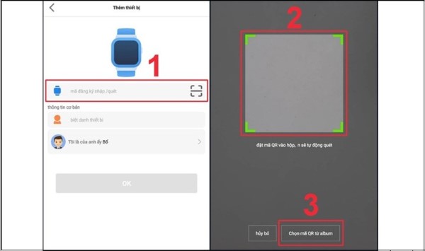 Nhập mã đăng ký (Serial) hoặc quét mã QR của đồng hồ