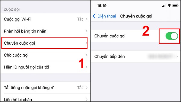 Chọn Chuyển cuộc gọi