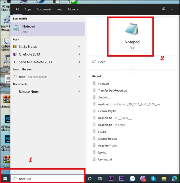 Mở Notepad và dán mã đã sao chép