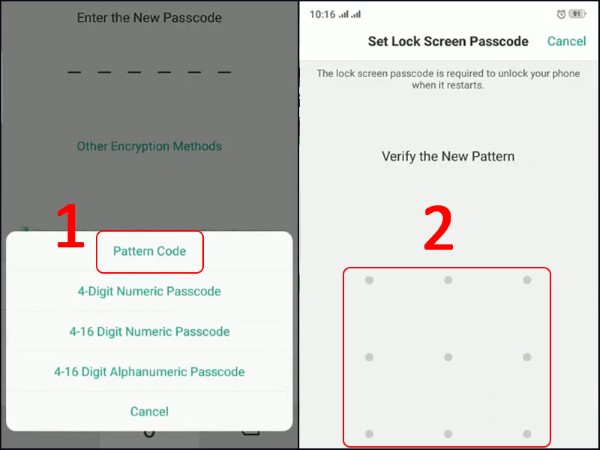 Chọn Mẫu hình (Pattern Code)