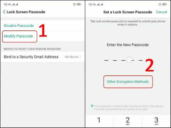 Chọn Other Encryption Methods