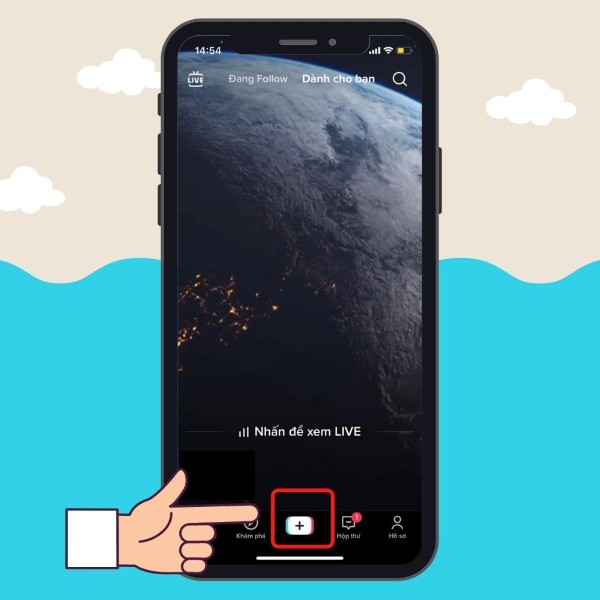 Nhấn vào biểu tượng dấu cộng (+) trên thanh công cụ