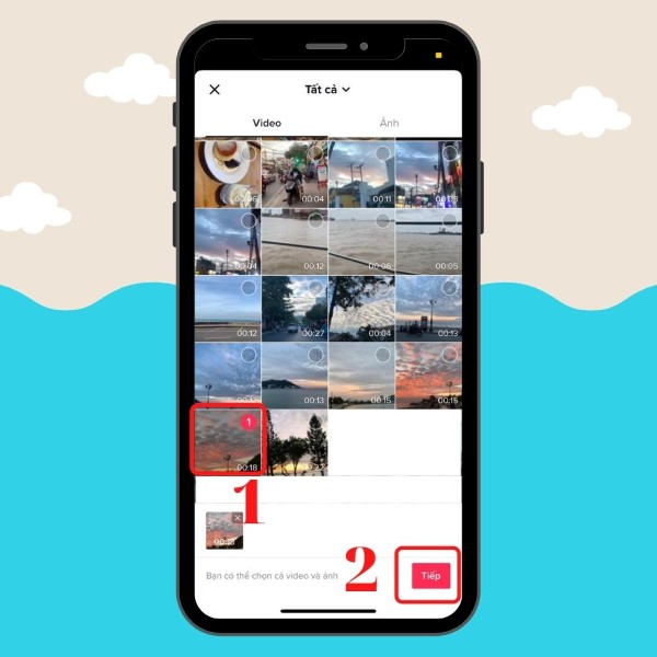Tìm và chọn video muốn khôi phục