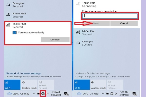 Chọn tên và mật khẩu mạng WiFi phát ra từ OPPO