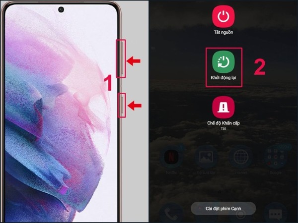 Chọn Khởi động lại (Restart)
