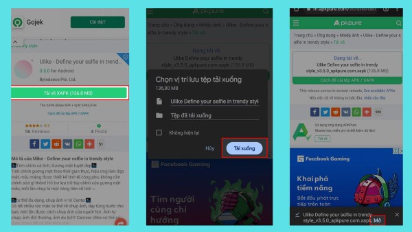 Nhấn Tải về XAPK
