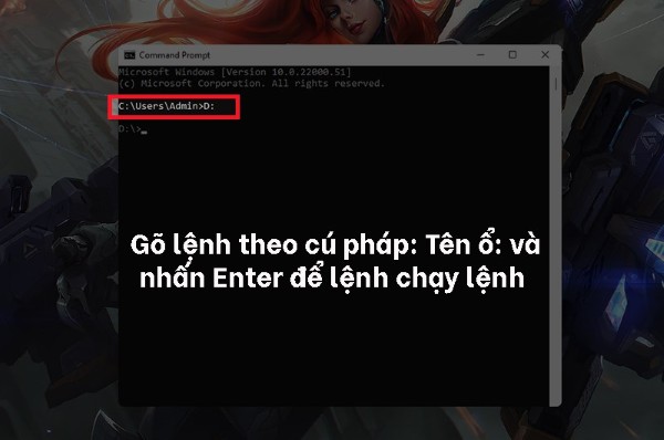 Gõ lệnh tạo thư mục