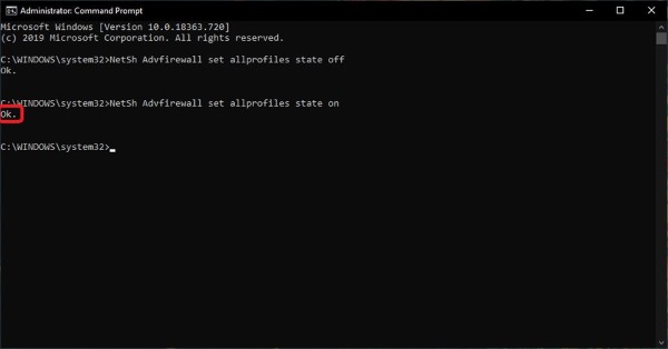 Thông báo xác nhận thay đổi đã được áp dụng thành công