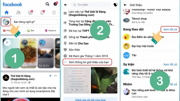 Nhấn vào mục "Xem thông tin giới thiệu"