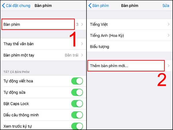 Chọn Thêm bàn phím mới