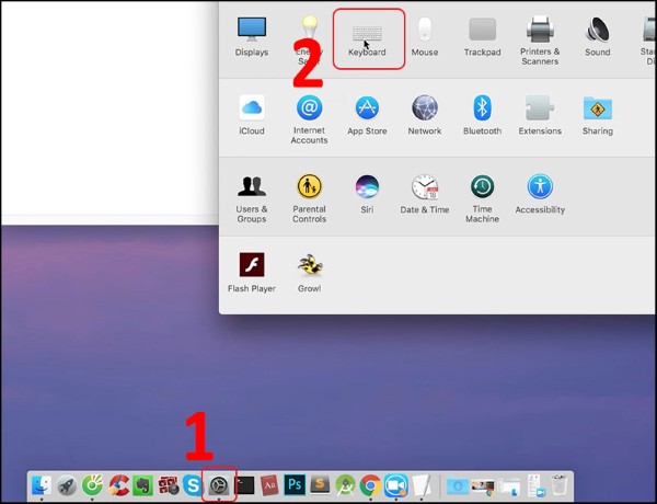 Chọn Keyboard (Bàn phím)