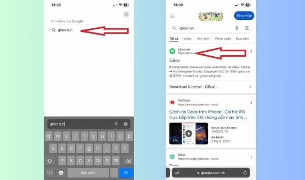 Truy cập trang https://gbox.run