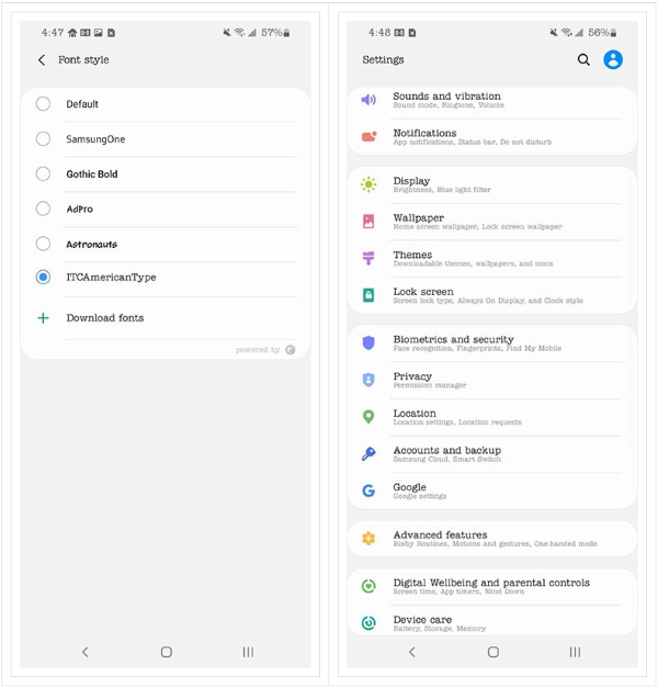 Nhấn chọn vào font bạn muốn sử dụng