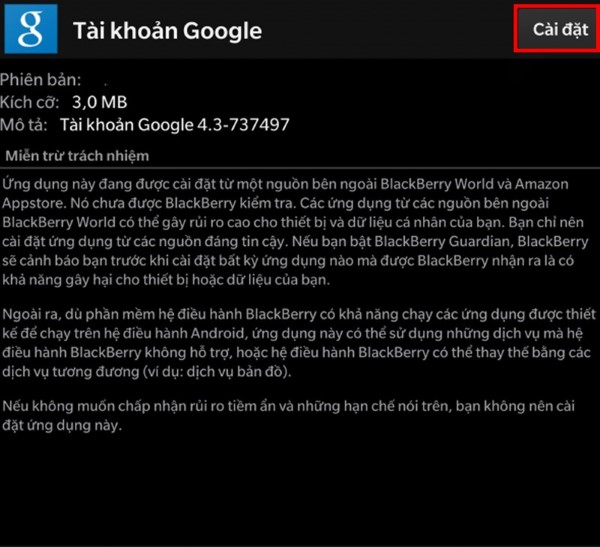 Tiến hành cài đặt và mở ứng dụng