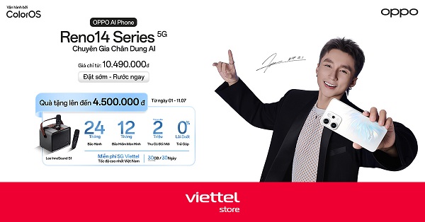 Đặt sớm OPPO Reno14 Series, rước ngay bộ quà tặng lên đến 4.5 triệu