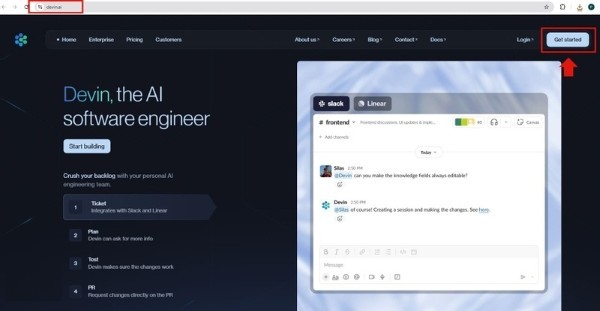 Chọn “Get Started”