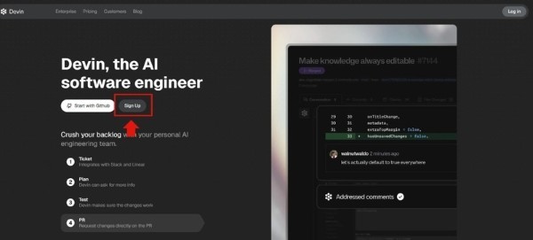Nhấn “Sign Up”