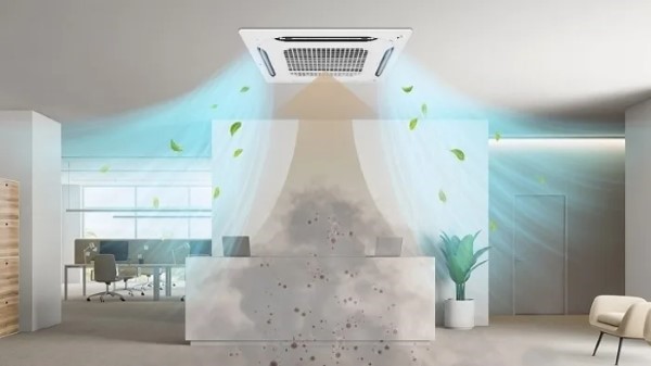 Điều hòa âm trần giúp tiết kiệm diện tích và tăng tính thẩm mỹ