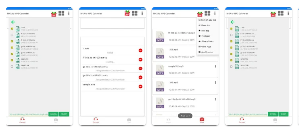 Ứng dụng M4A to MP3 Converter – M4b to có dung lượng nhẹ 