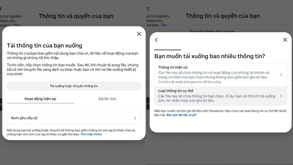 Nhấn “Tải xuống hoặc chuyển xuống thông tin”