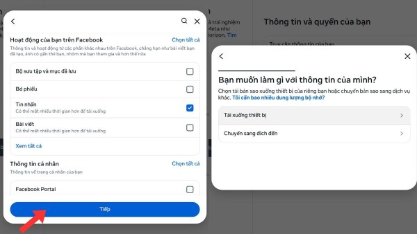 Chọn “Tải xuống thiết bị”