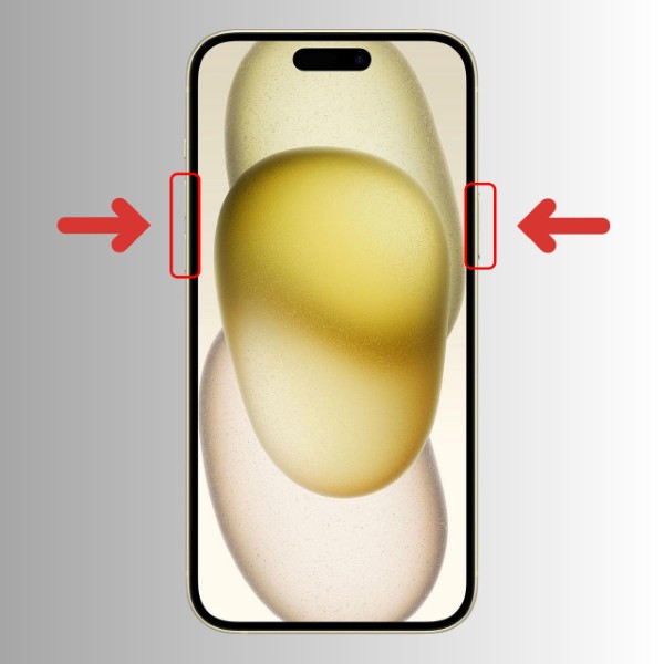 Nhấn giữ cùng lúc nút nguồn + nút âm lượng 