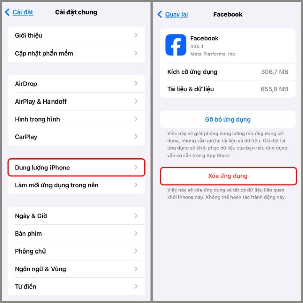 Nhấn Xóa ứng dụng