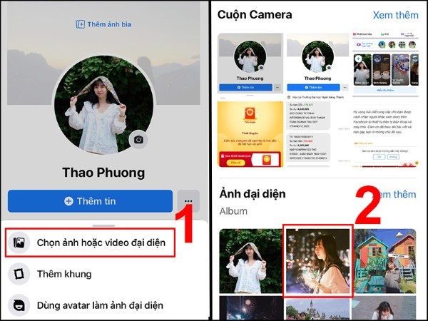 Chọn thay ảnh đại diện có độ tin cậy