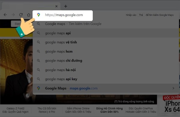 Truy cập địa chỉ: https://www.google.com/maps 