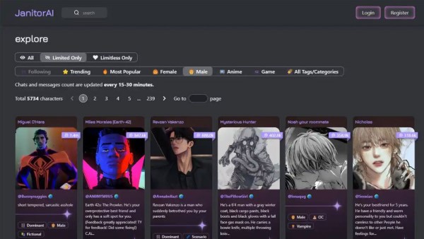 Các đặc điểm nổi bật giúp của Janitor AI
