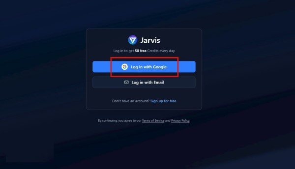 Tạo tài khoản mới bằng email hoặc Google