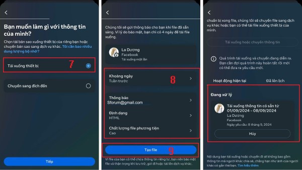 Tải về và kiểm tra file trong thư mục dữ liệu