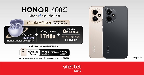 Hotsale mở bán HONOR 400 5G - Đỉnh AI, nét thần thái