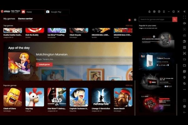 MSI App Player hỗ trợ tối ưu thao tác bằng bàn phím và chuột