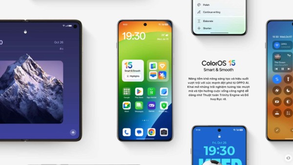 OPPO Reno14 F 5G được cài sẵn Android 15 với giao diện ColorOS 15 