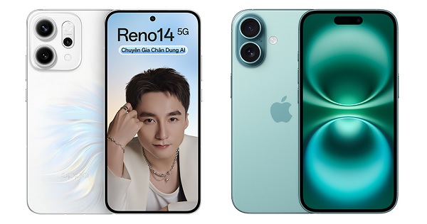 So sánh OPPO Reno14 và iPhone 16