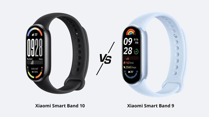 So sánh thiết kế Xiaomi Smart Band 10 và Mi Band 9