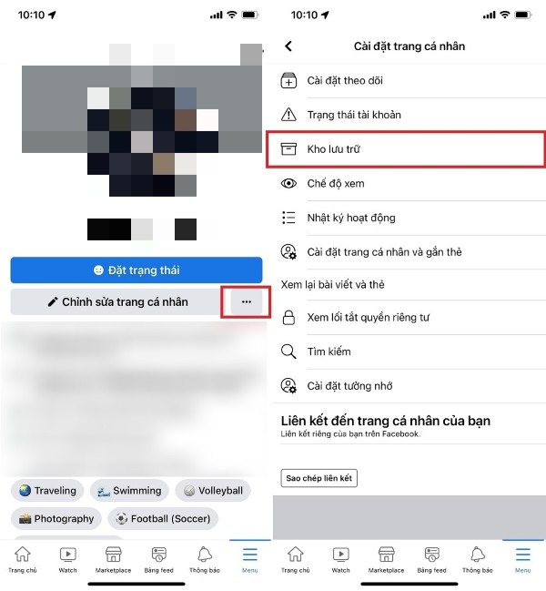 Nhấn vào biểu tượng ba chấm 