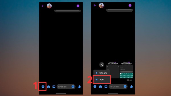 Nhấn “+” → Chọn Vị trí