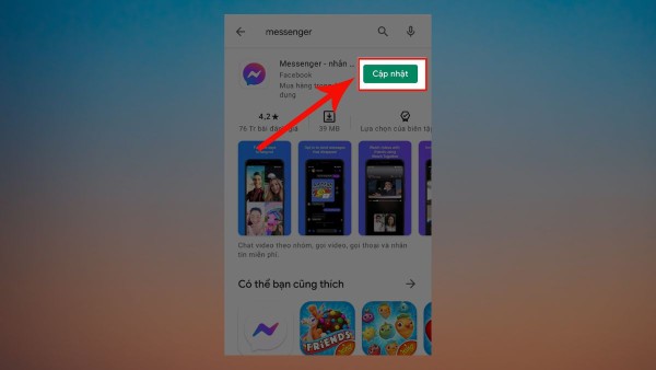 Nhấn nút "Cập nhật"