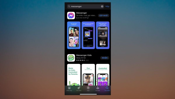 Nhập “Messenger” vào ô tìm kiếm