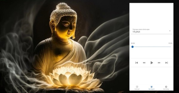 Ứng dụng Chuông báo Phát Chính Niệm hoạt động như một trợ lý