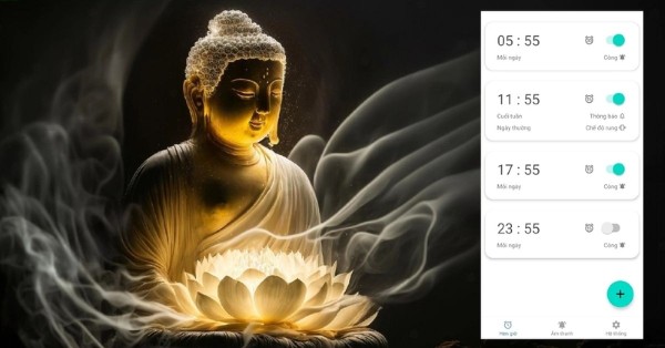 Đặt các khung giờ phát chính niệm dựa trên nhu cầu cá nhân