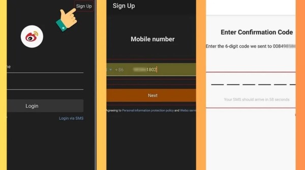 Chọn "Login" >> "Sign up" để tạo tài khoản